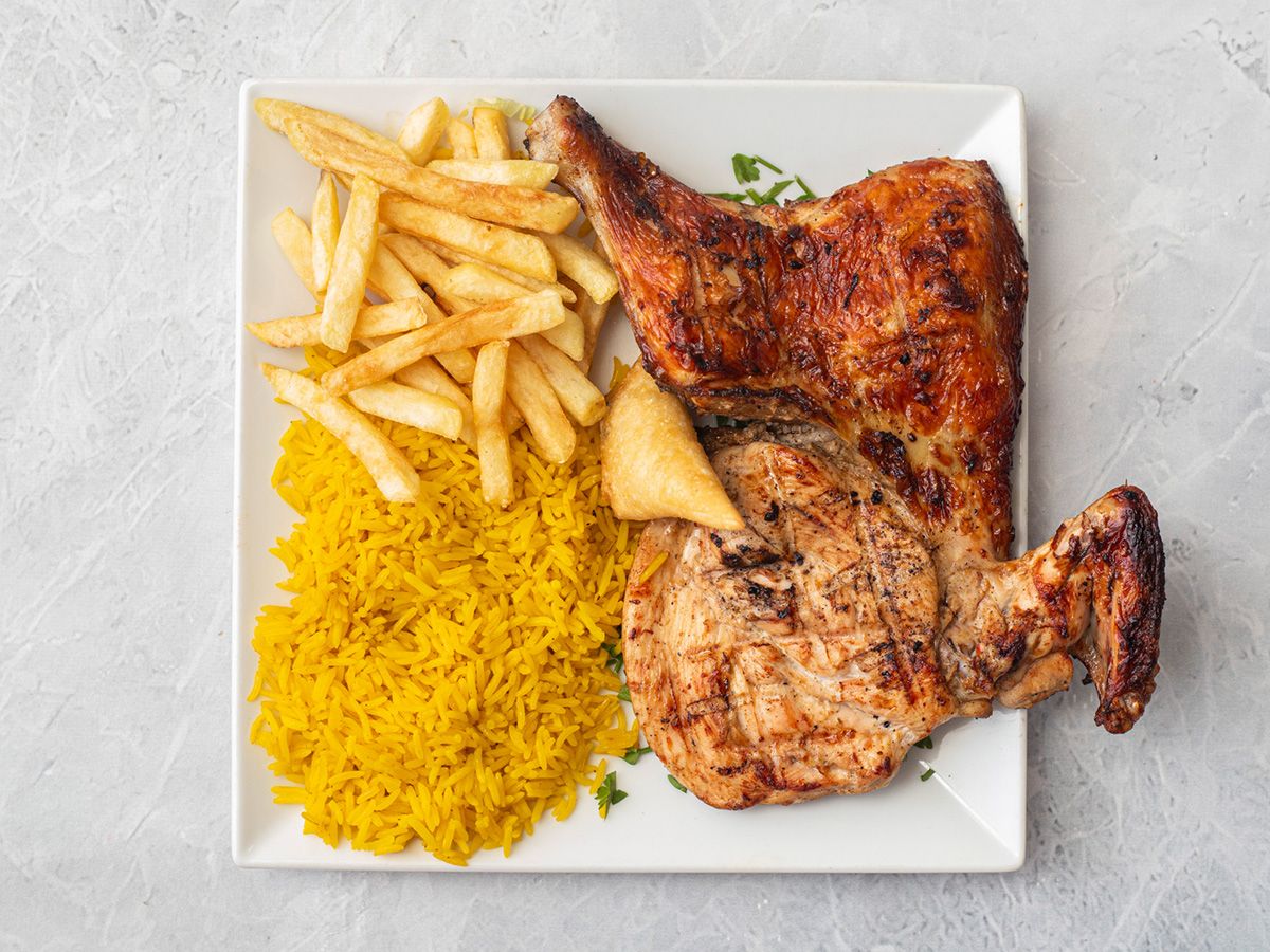 Half Chicken grilled or on Charcoal Meal