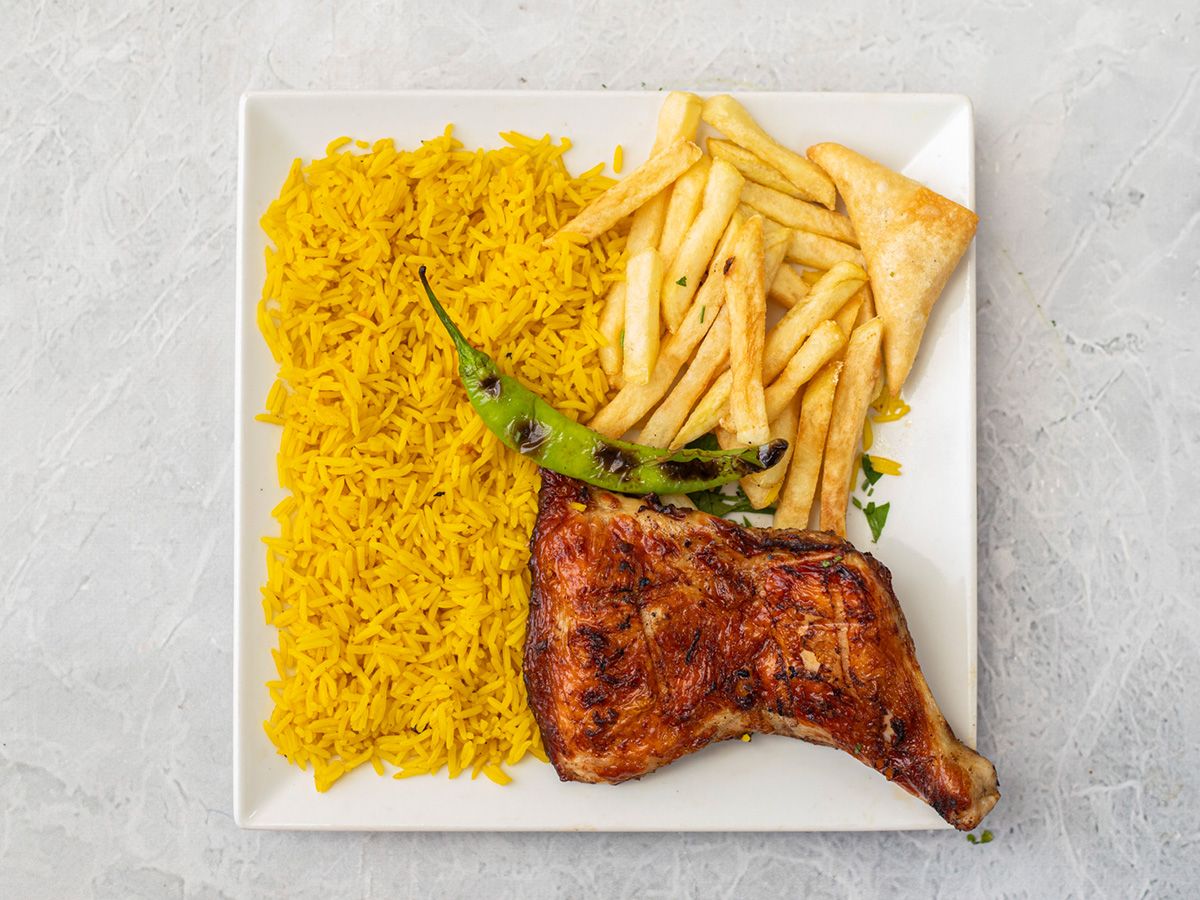 Charcoal Quarter Chicken Thigh Meal