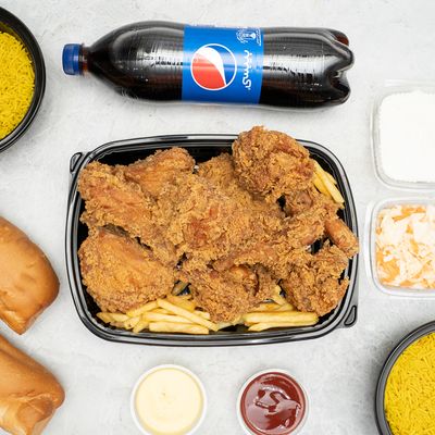 Whole Broasted Chicken 10 Pieces With Pepsi