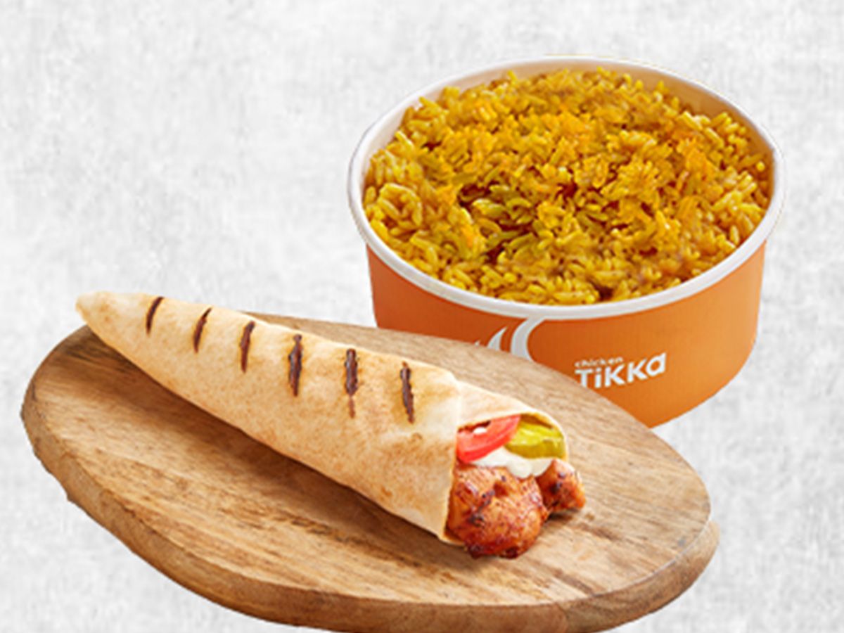 Shish Tawook Wrap With Side Platter
