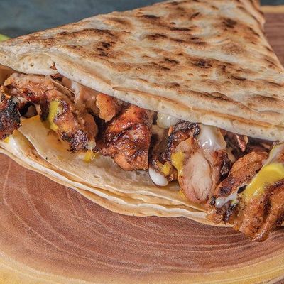 Shish crepe on charcoal