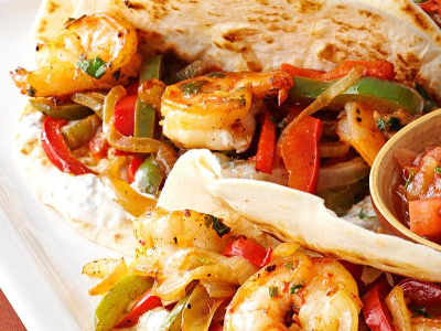 Shrimp Fajita Crepe