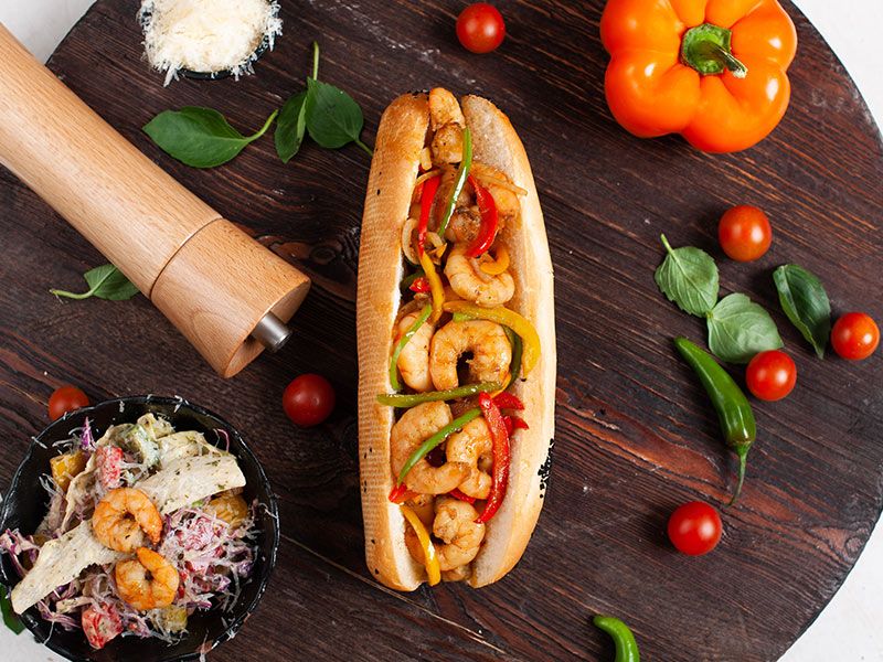Shrimp Fajita Sandwich