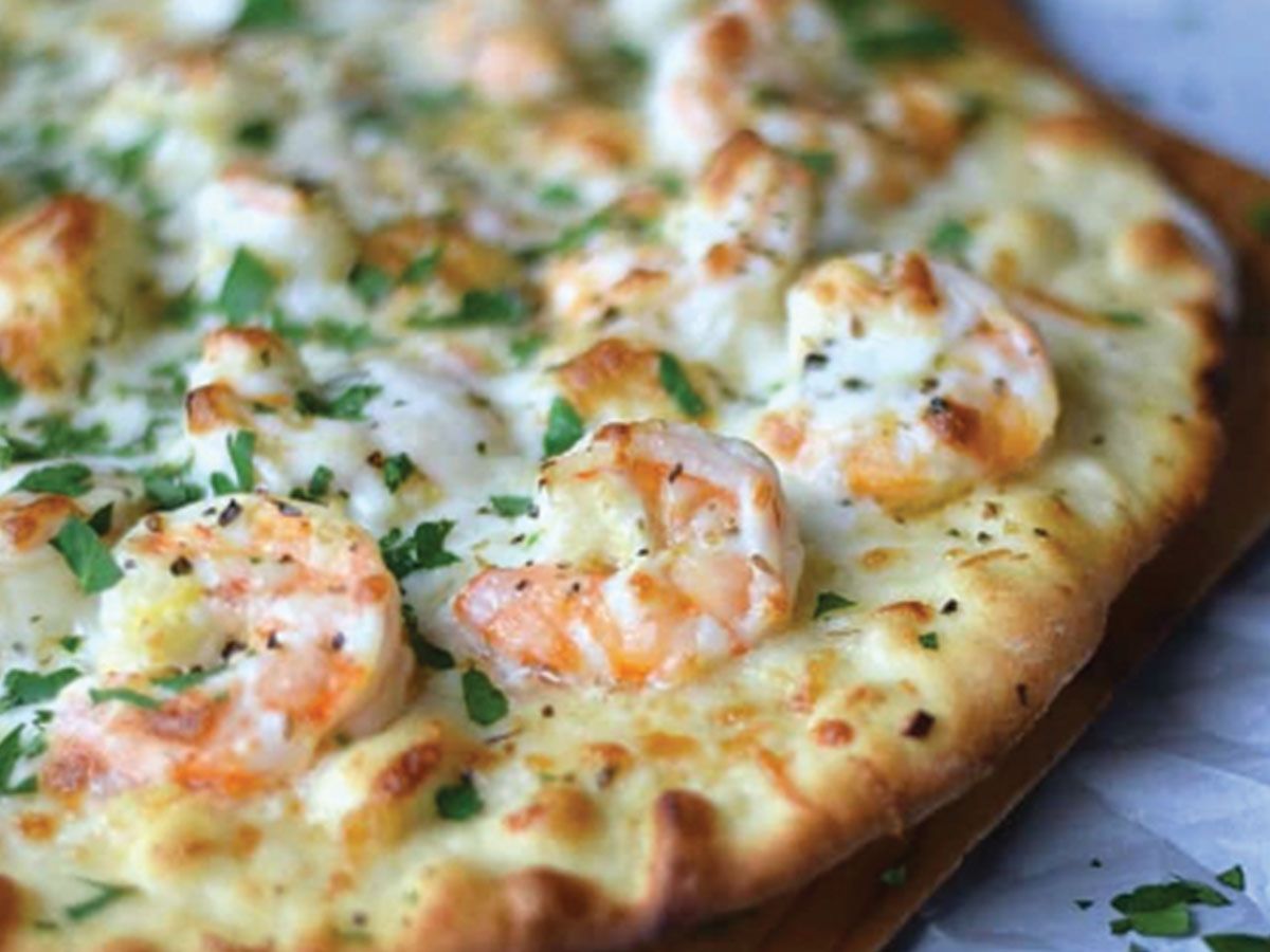 Shrimp With Mozzarella And Ranch Pizza