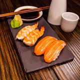 Shrimp and Salmon Mix Nigiri Piece