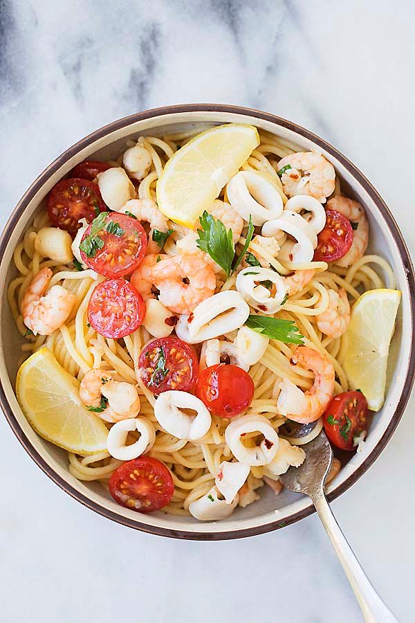 Shrimp and squid casserole