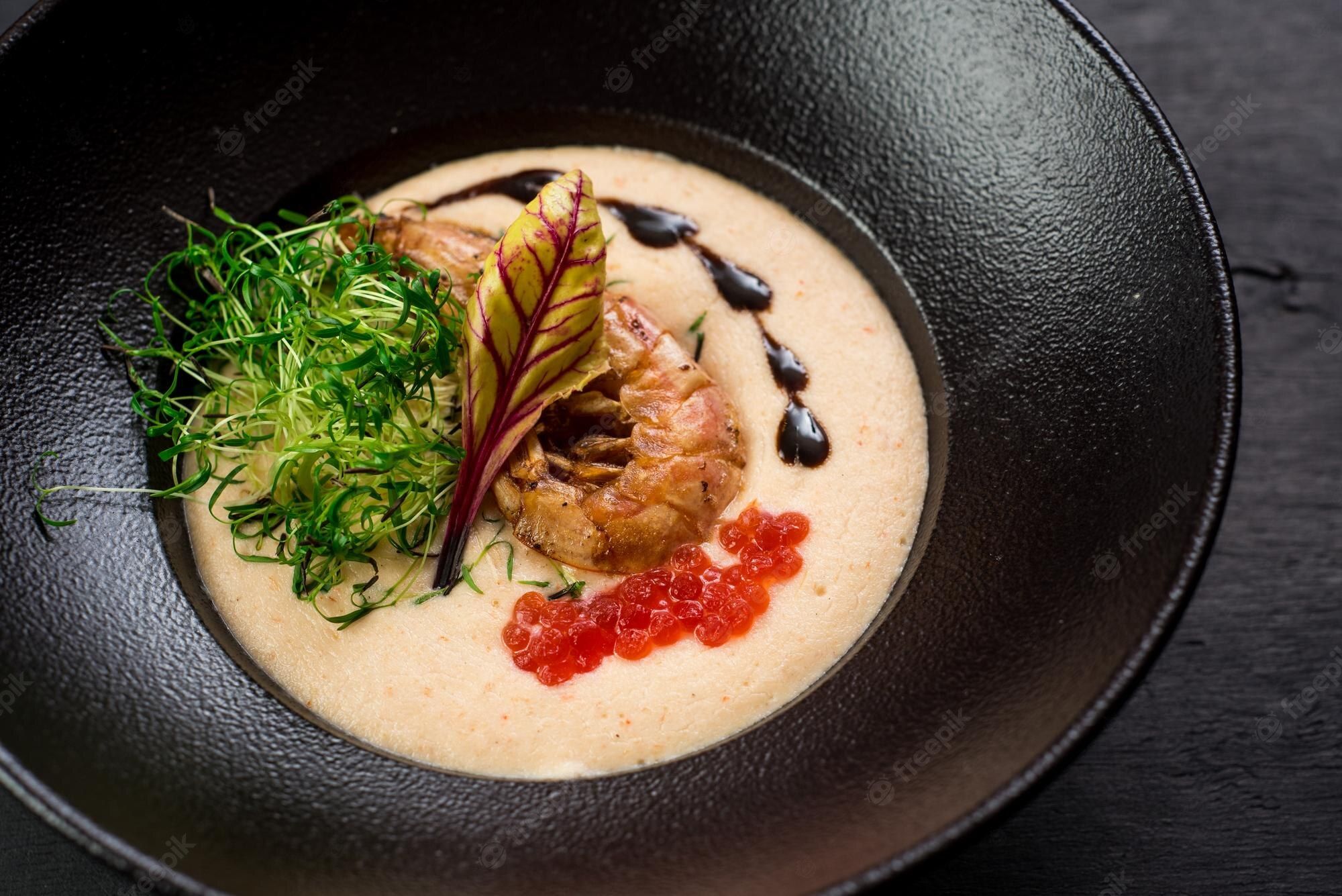 Shrimp caviar soup