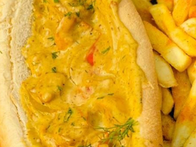 Shrimp Curry Sandwich