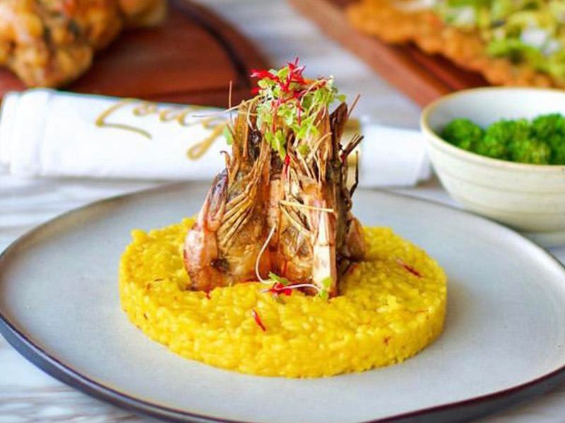 Shrimp With Saffron Risotto