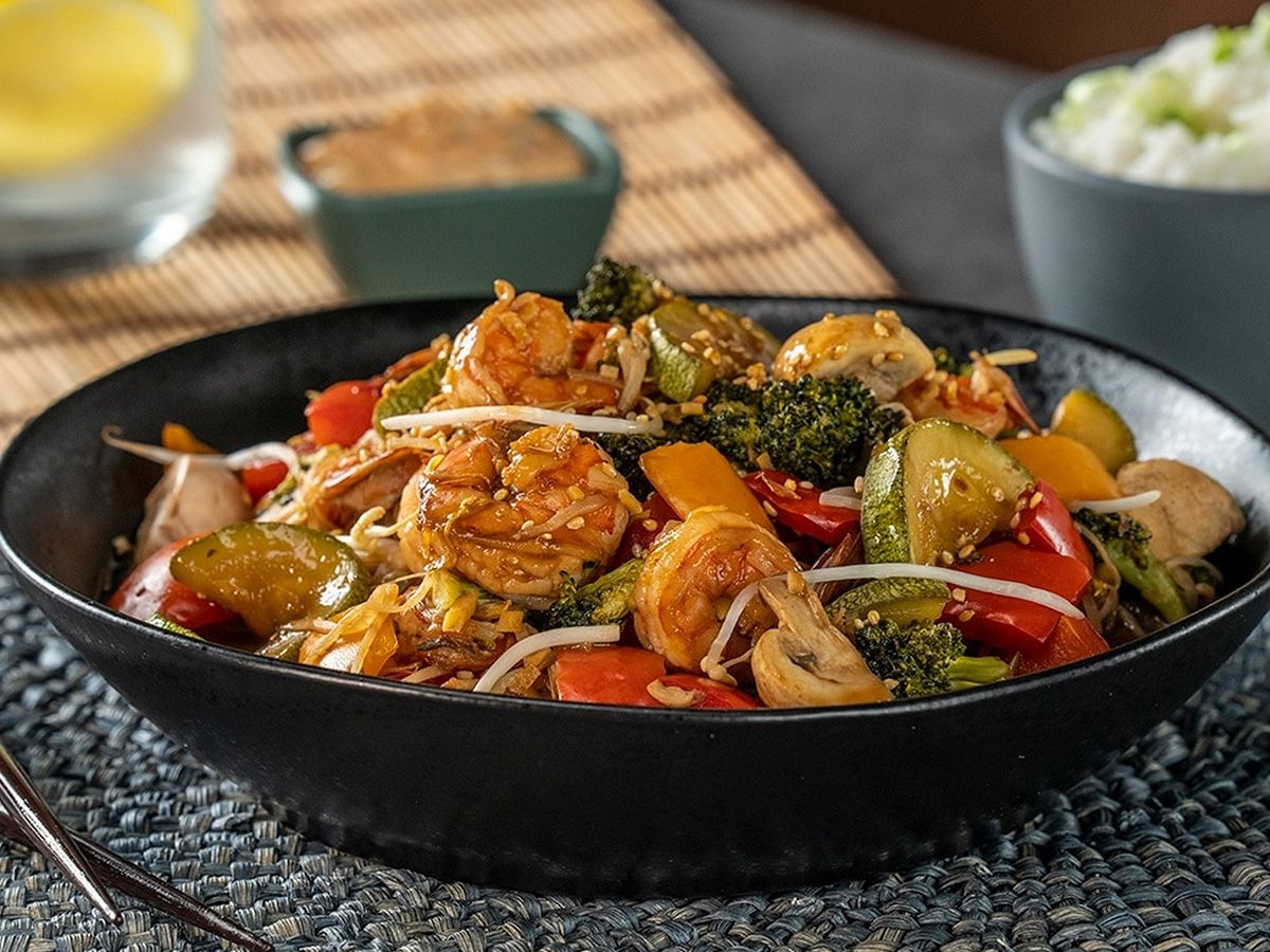 Shrimp teppanyaki
