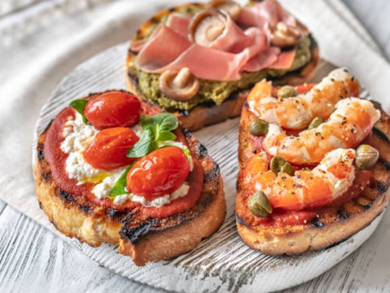 Shrimp With Mozzarella Cheese Sandwich