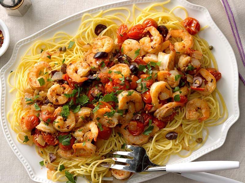 Shrimp Puttanesca Pasta