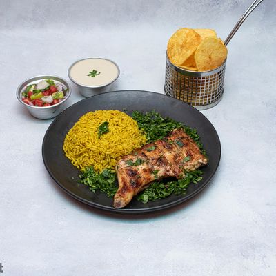 Quarter Grilled Chicken Thigh Meal