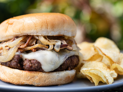 Mushroom Burger Sandwich