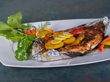 Singary Grey Mullet Fish With Potatoes Tray