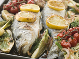 Singary Sea Bass Fish With Potatoes Tray