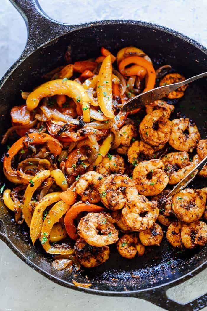 squid fajita platter