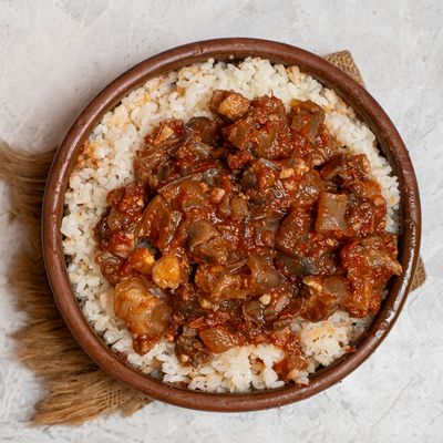 فتة مع العظام