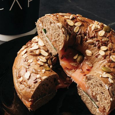 Sandwich Smoked Salmon Bagel bread