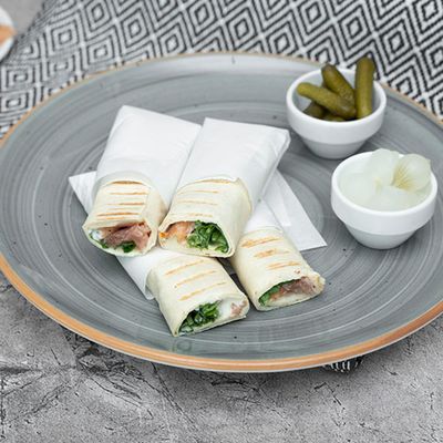 Smoked salmon wrap