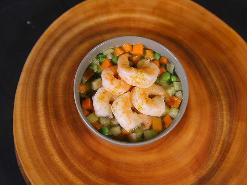Vegetables With Smoked Shrimp Soup