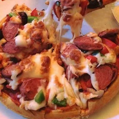 Smoked Turkey Waffle Pizza