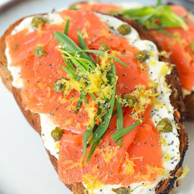 Smoked salmon tartine Breakfast