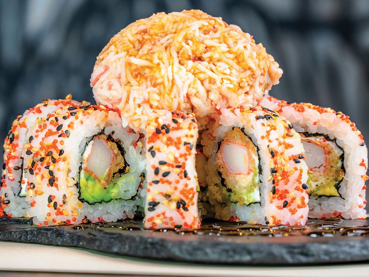 Smoked togarashi roll
