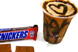 Snickers mixed with Chocolate ice cream
