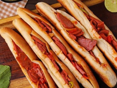Smoked Oriental Sausage Sandwich