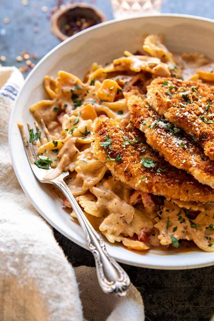 Quarter Chicken With Pasta Meal