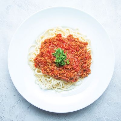 Spaghetti with minced meat