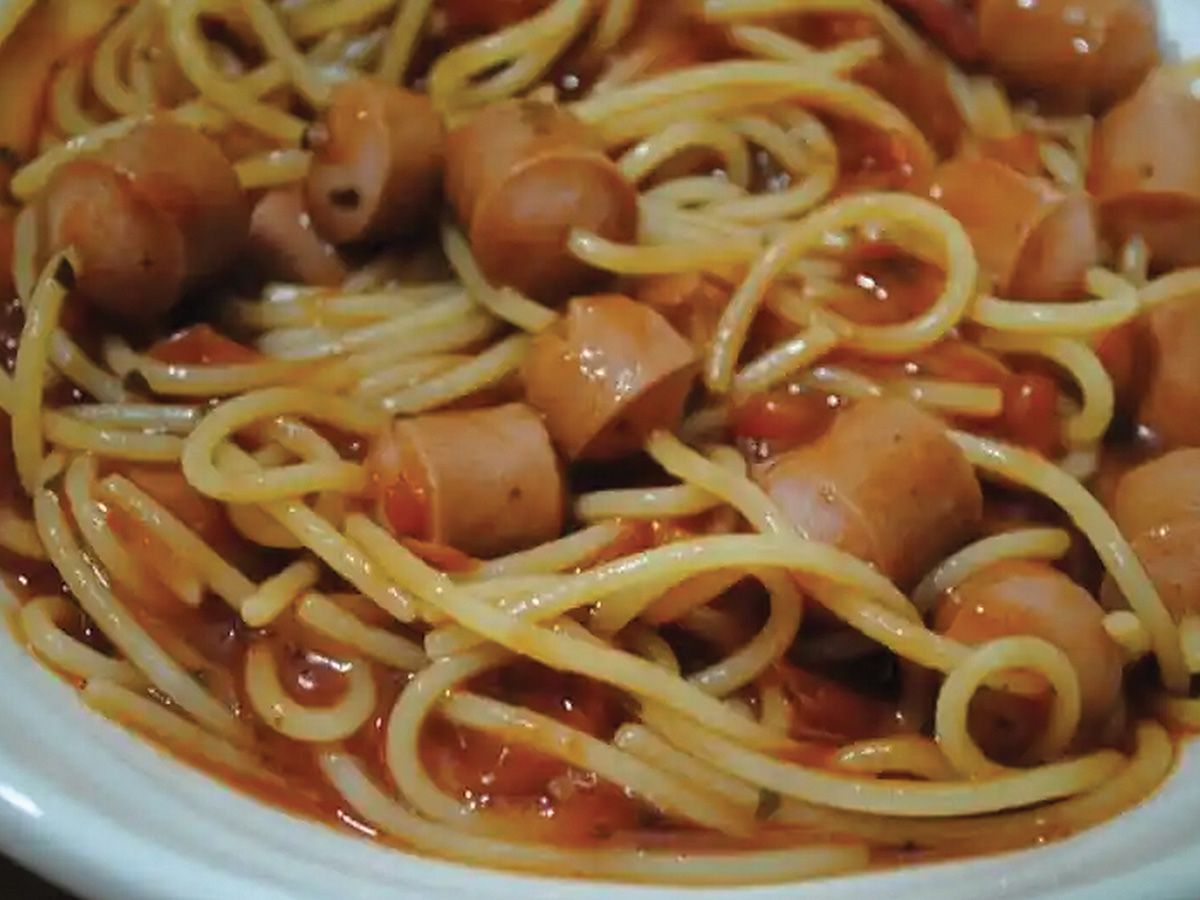 Spaghetti Hot Dog pasta