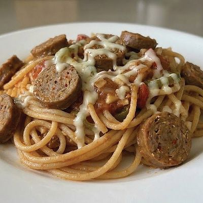 Spaghetti Sausage Mozzarella