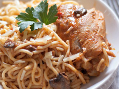 Chicken Shawerma Spaghetti Pasta