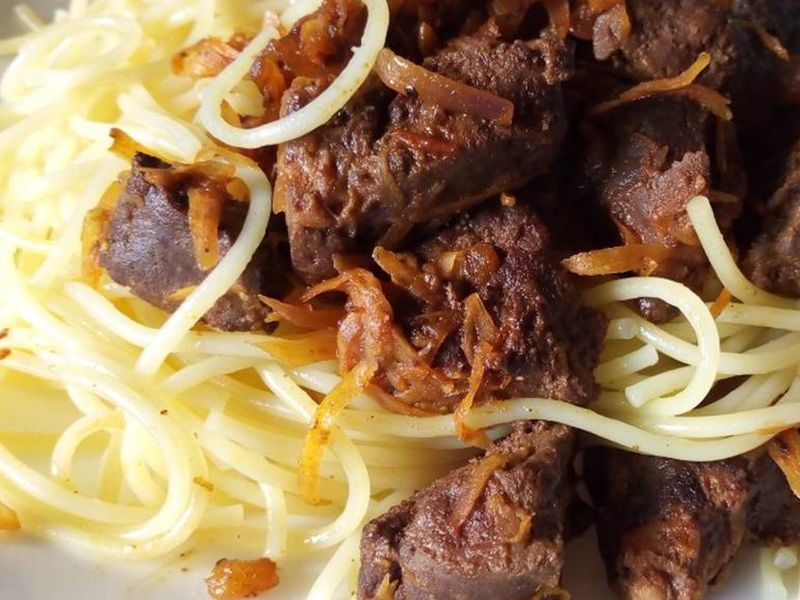 Liver Spaghetti Pasta