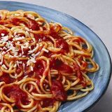 Spaghetti Pasta With Minced Meat Platter