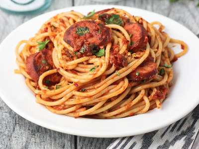 Oriental Sausage Spaghetti