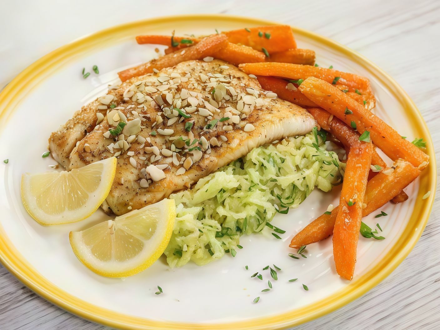 Spicy Almond Seabass