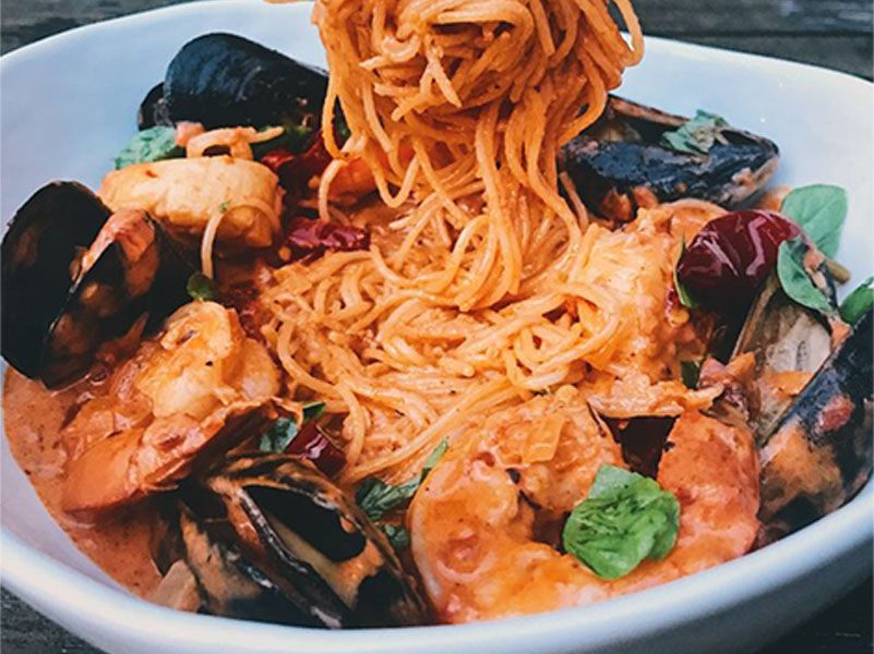 Spicy Seafood Pasta