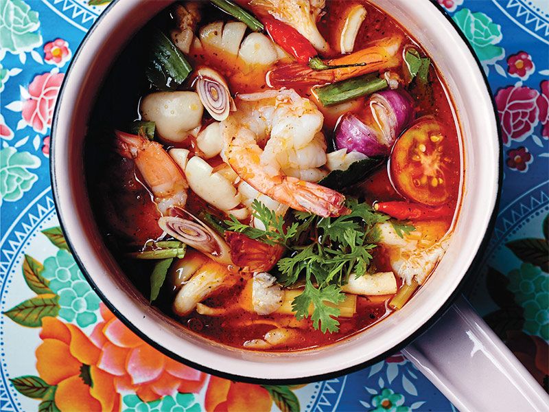 Spicy And Sour Soup Shrimps