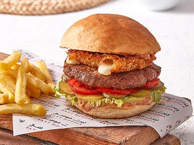 Spiel Burger With Mozzarella Cheese Sandwich