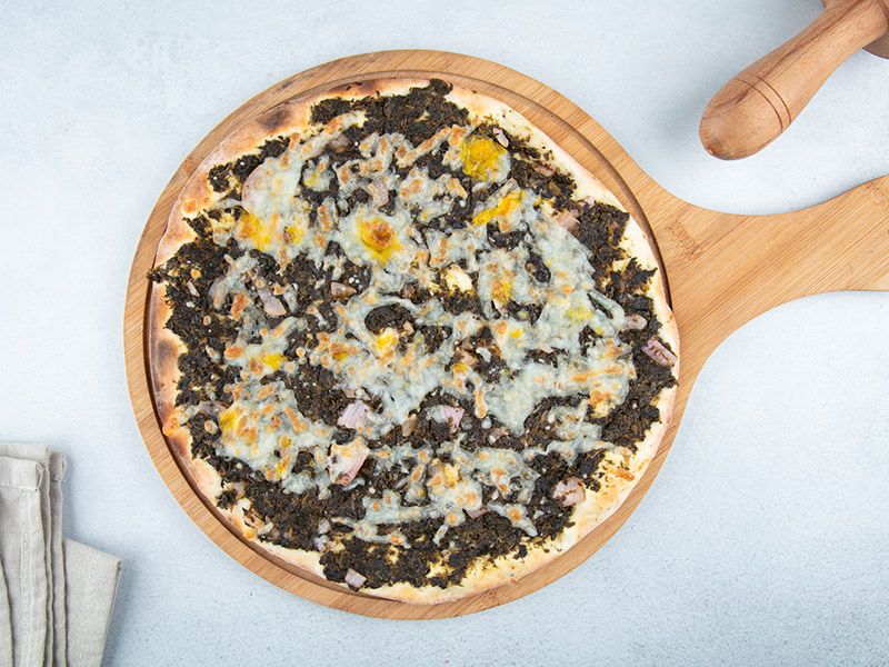 Beef Burger With Cheese Pizza