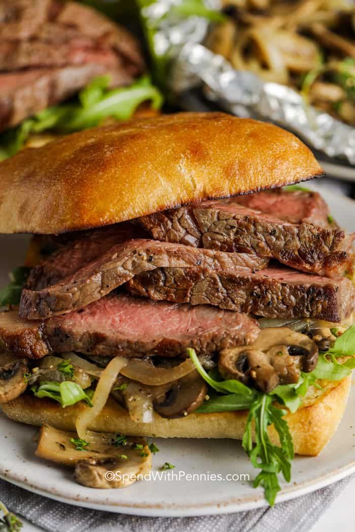 Grilled Steak Meat Sandwich