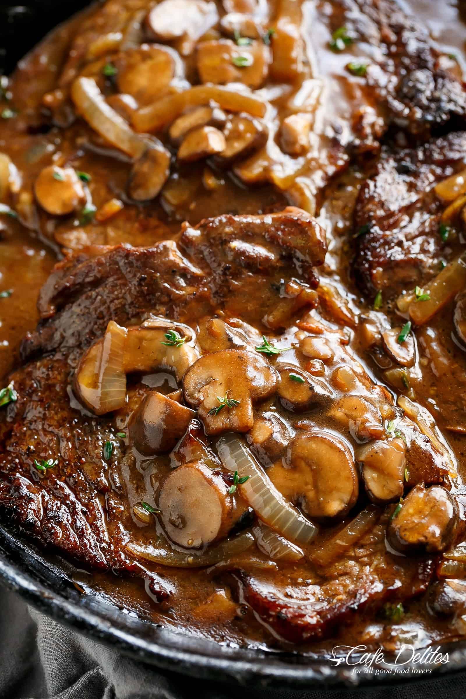 Beef Fillet Brown Sauce Mushroom Dish