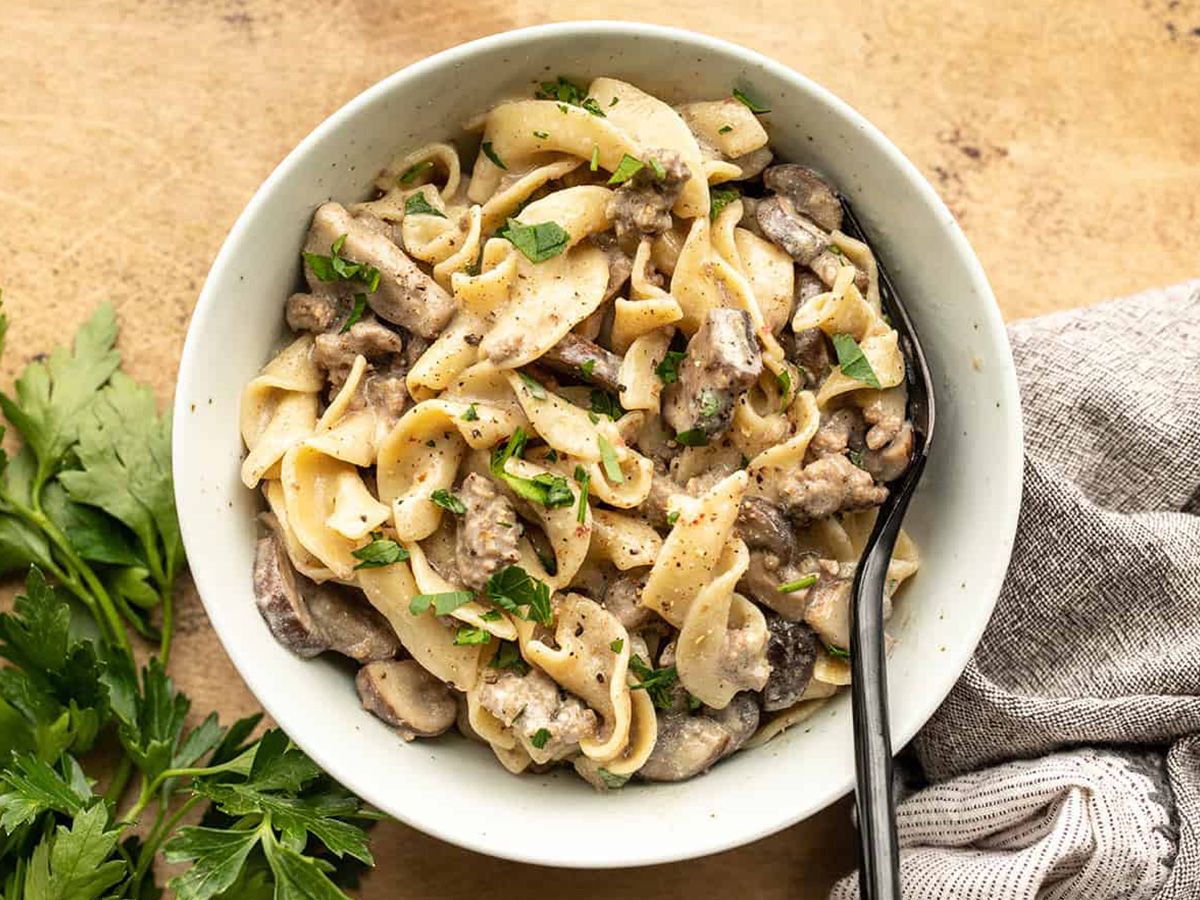 Steak and Mushroom Pasta