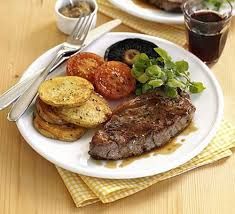 Steak grill meal