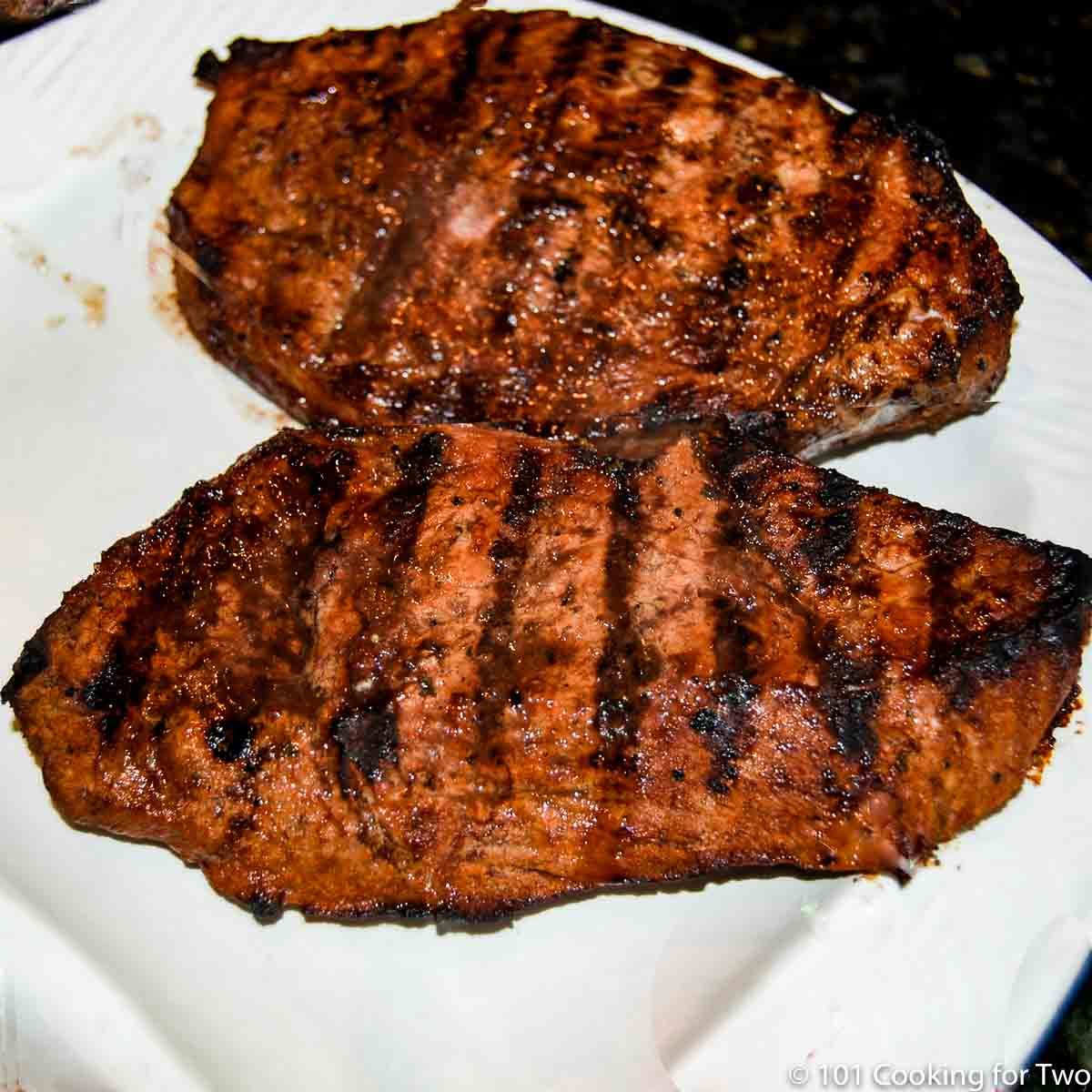 Beef steak with onions