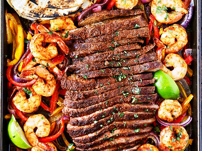 Beef And Shrimp Fajita