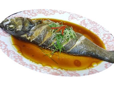 Steamed Sea Bass Fish Platter